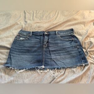 American Eagle Outfitters Blue Mini Skirt Casual Denim